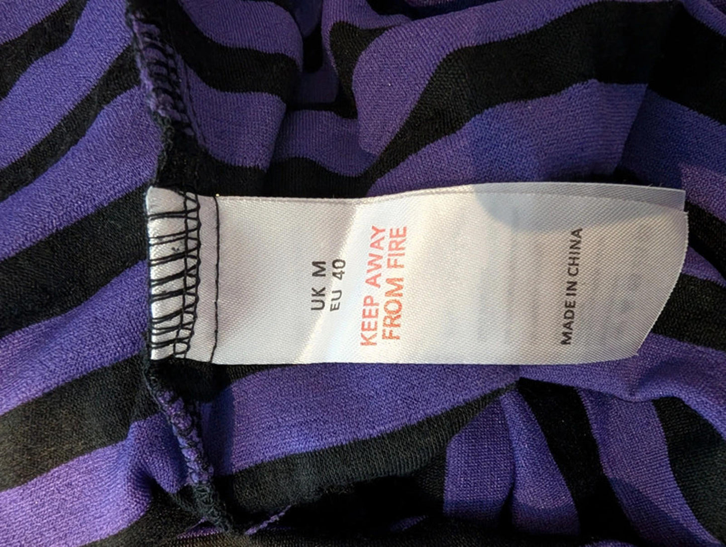 Mela Loves London Purple & Black Ruffle Mini Dress – Size M