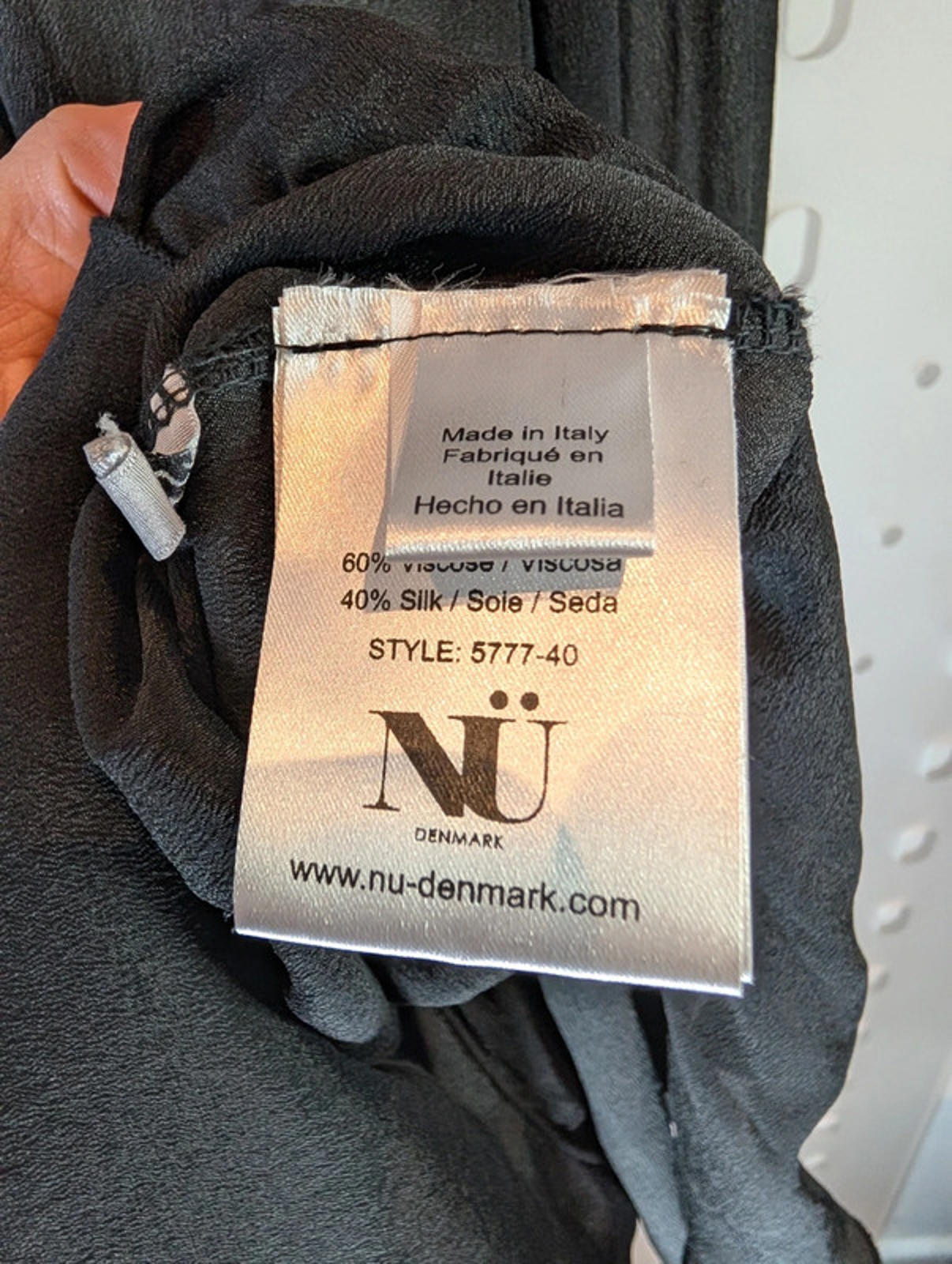 Nu Denmark Silk Blouse Size XS UK8