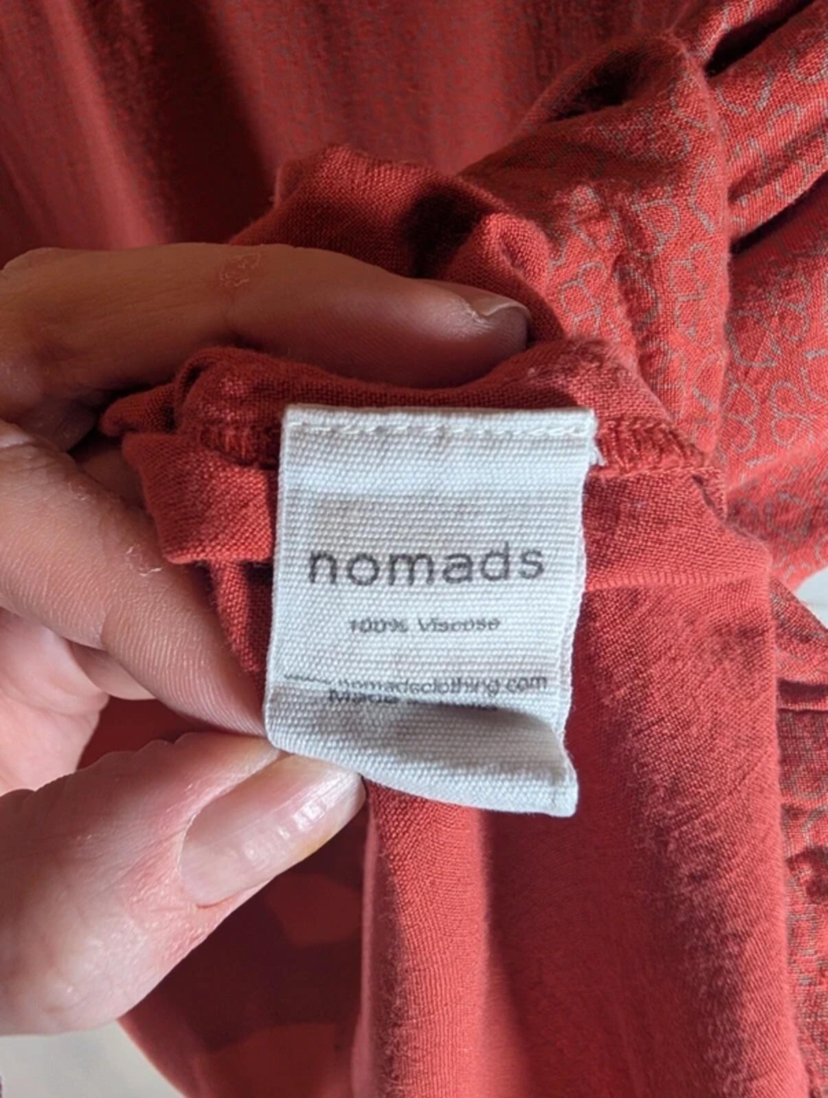 Nomads Coral Printed Viscose Top UK18 Relaxed Fit Ethical