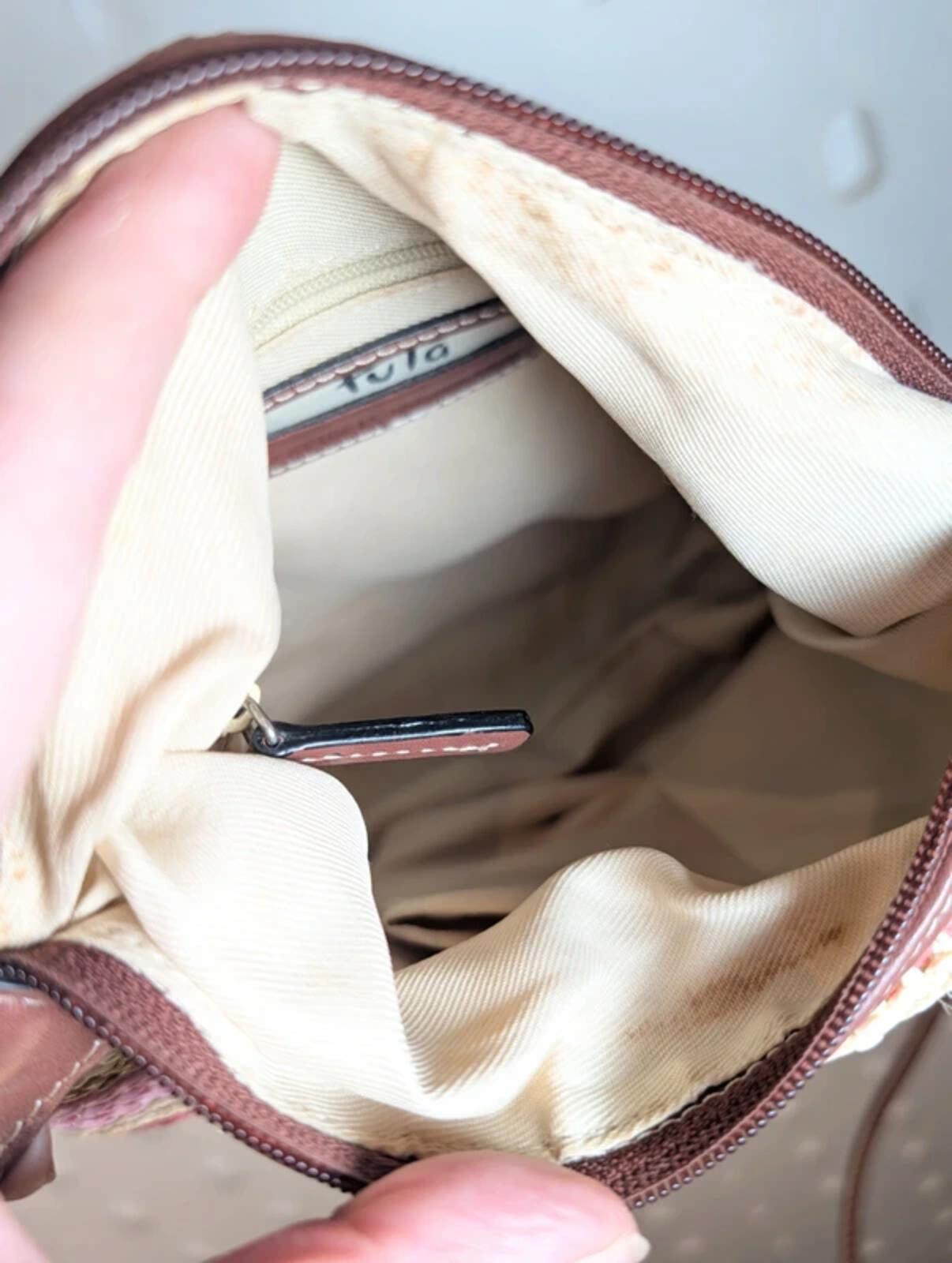 Tula Rattan Crossbody Bag Leather Trim Woven Summer Holiday Boho