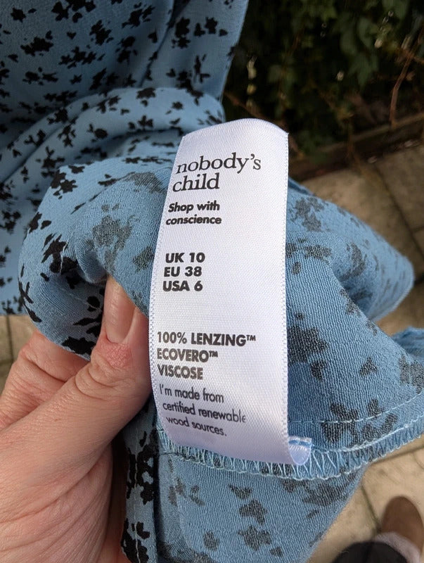 Nobody's Child EcoVero Floral Midi Dress Blue UK10