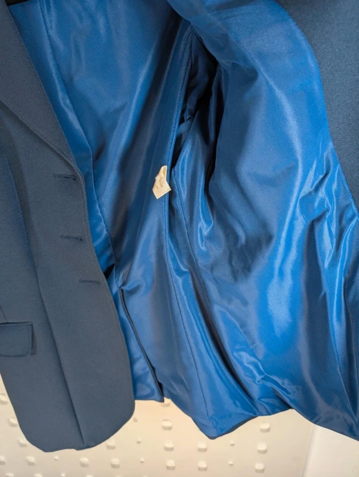 Vintage Caldene Equestrian Riding Jacket Navy Made in England Tailored UK 8/10