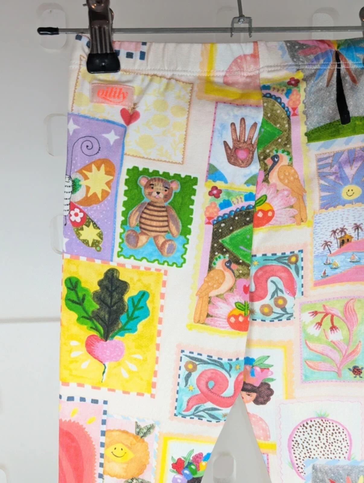 Oilily Peppy Postcard Print Leggings Age 5 110cm BNWT