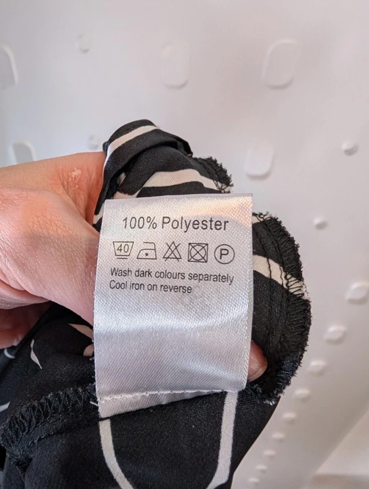 Epilogue Black Tunic Top UK12 Longline Flared Contrast Panel Lightweight