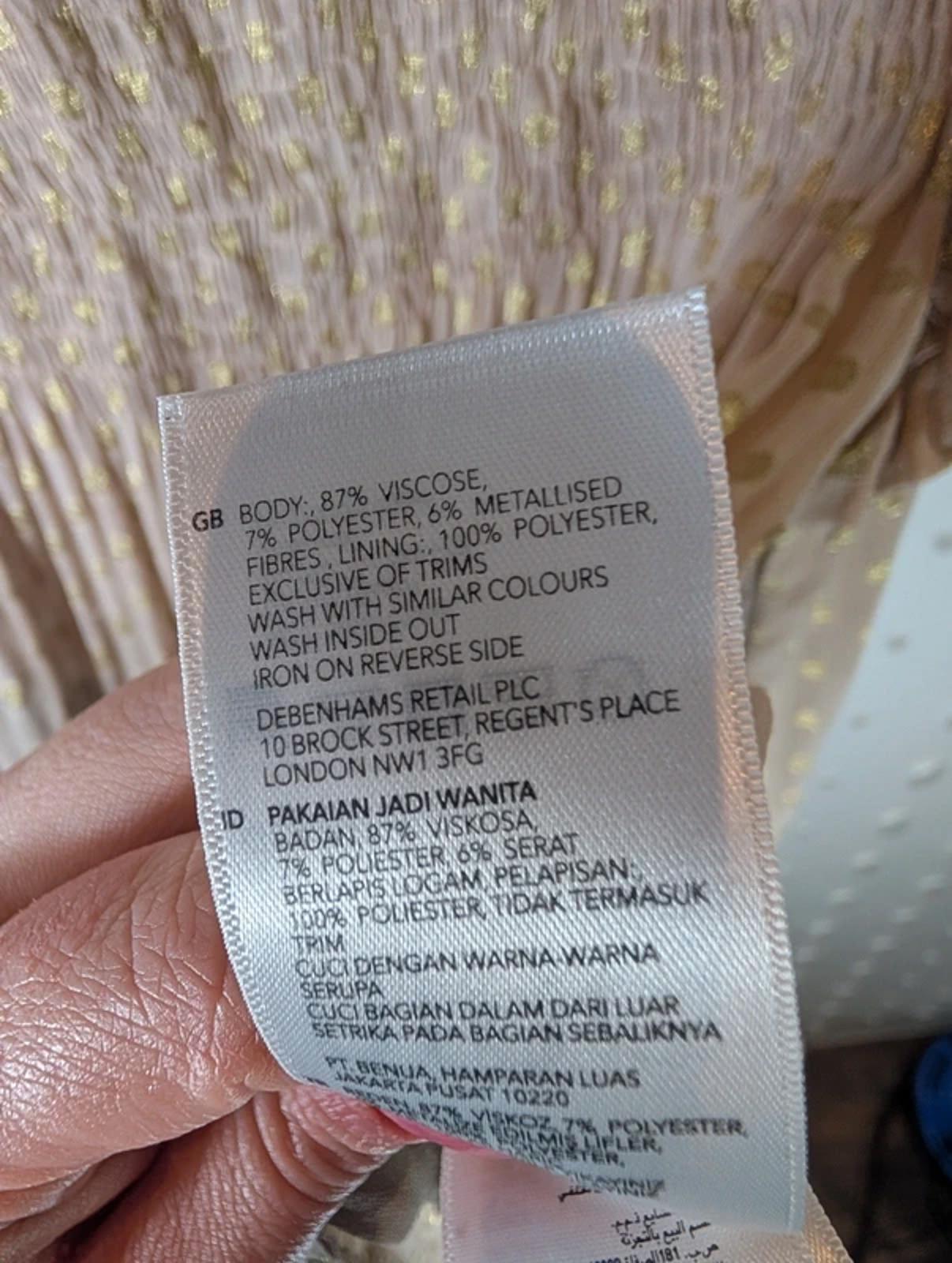 Nine by Savannah Miller Sheer Metallic Dot Blouse UK12