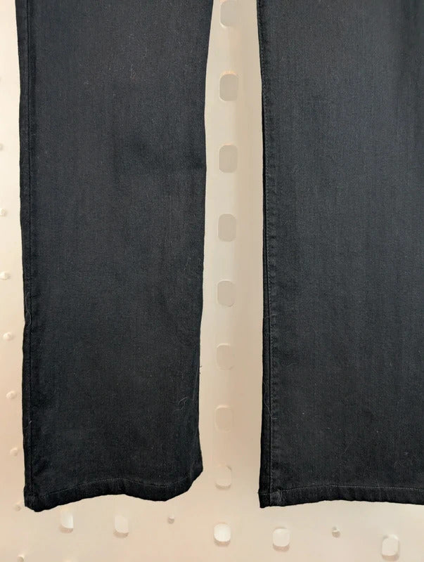 NYDJ Black Straight Leg Stretch Jeans UK12 US8 Made in USA