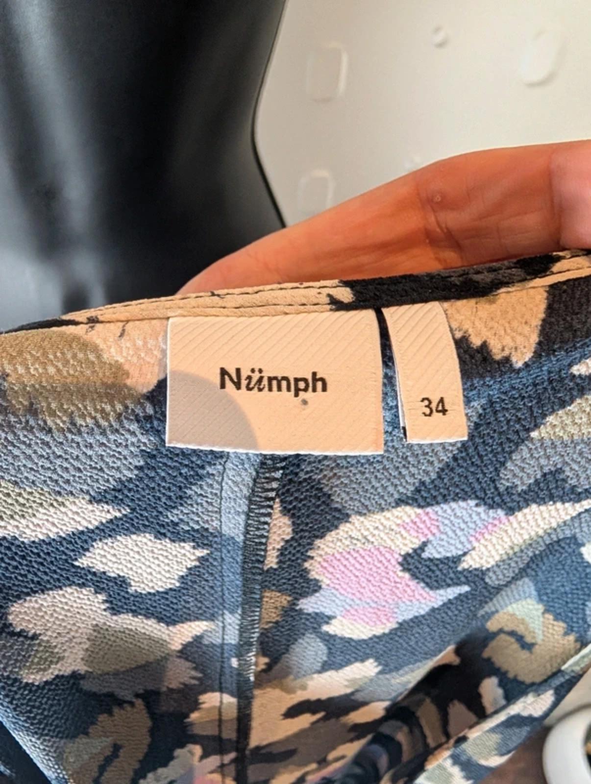 Nümph Nuecho Abstract Leopard Print Dress UK8 Scandi Style