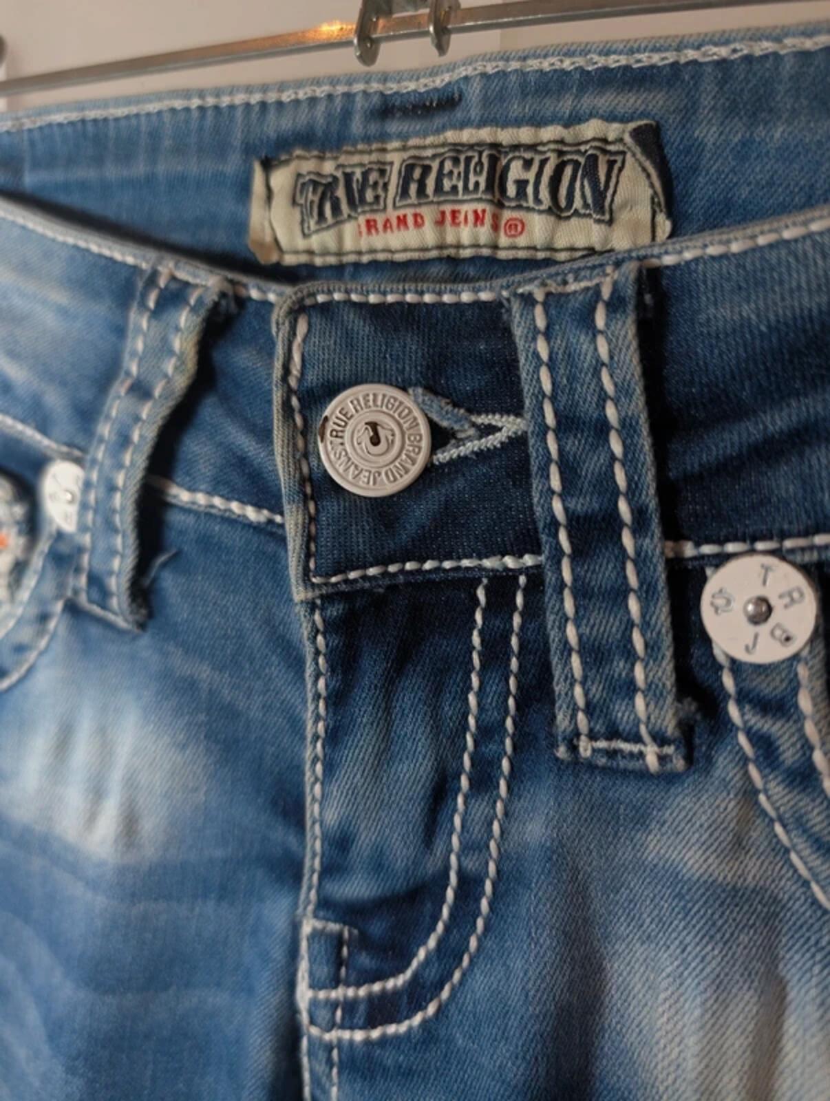 True Religion Denim Shorts Vintage Wash Waist 29