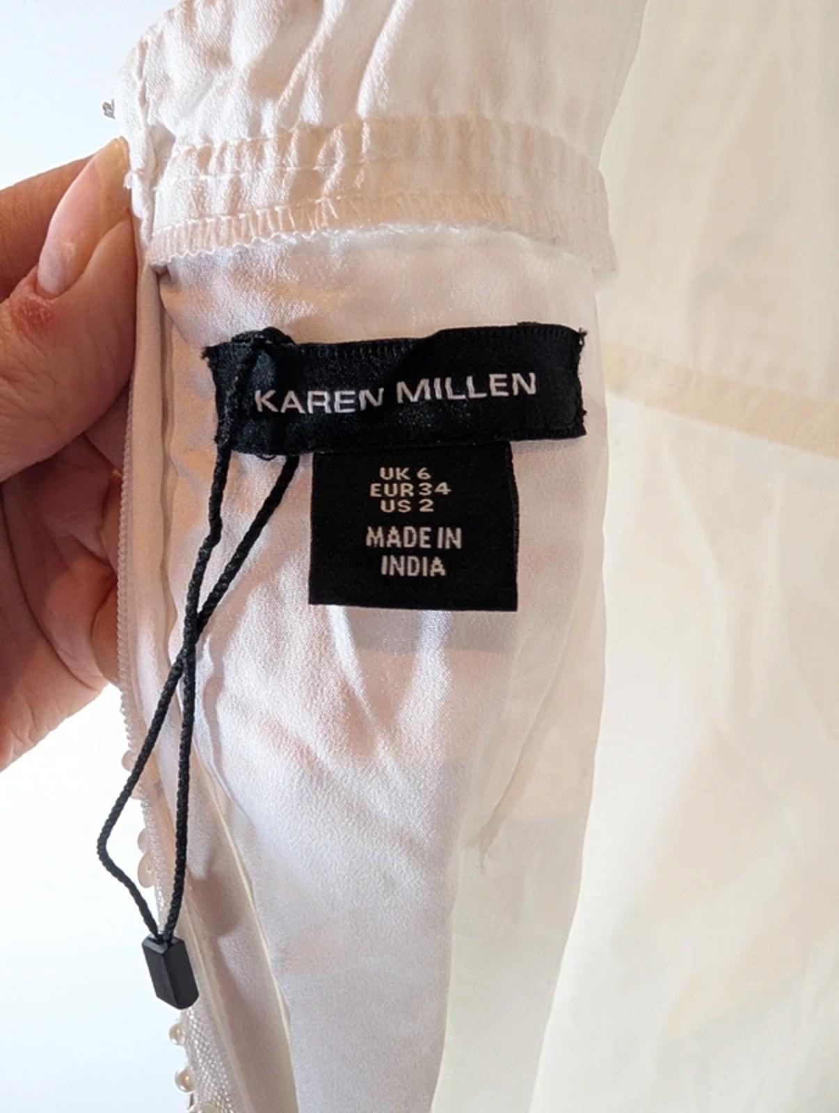 Karen Millen “Armour” Beaded Ivory Gown UK6 Bridal / Occasion Dress Sold Out