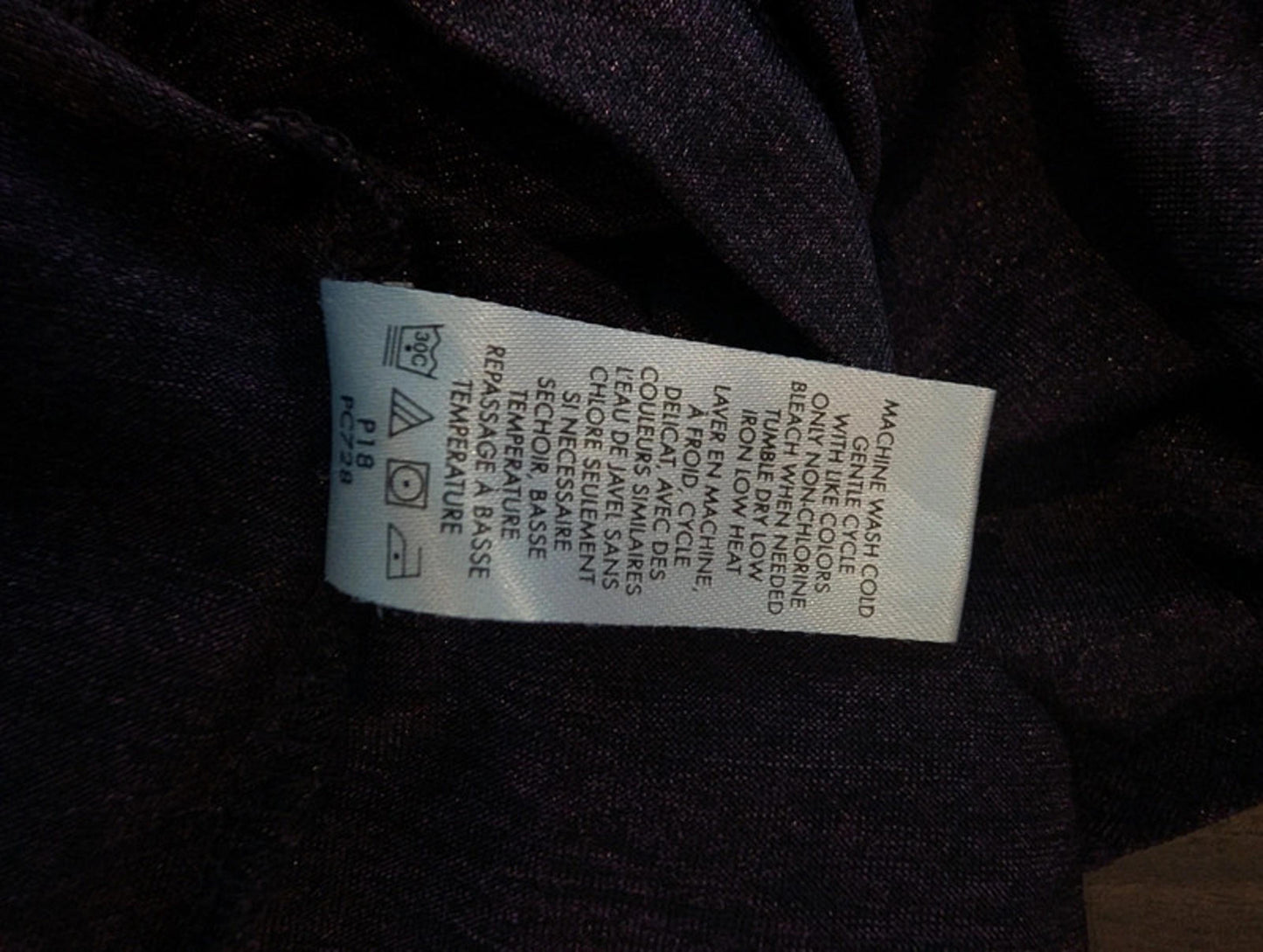 Calvin Klein Purple Sparkle Stretch Top | XS / UK 6–8
