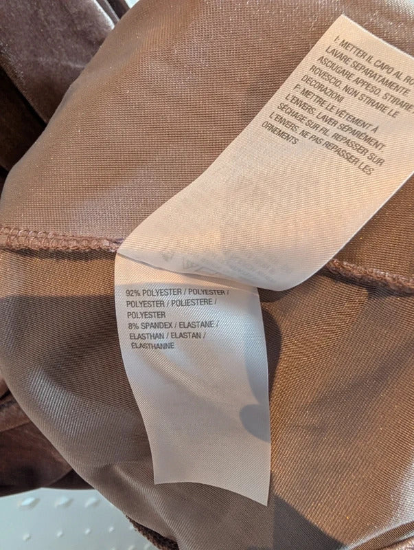 Quacker Factory Taupe Velvet Diamanté Top Size M