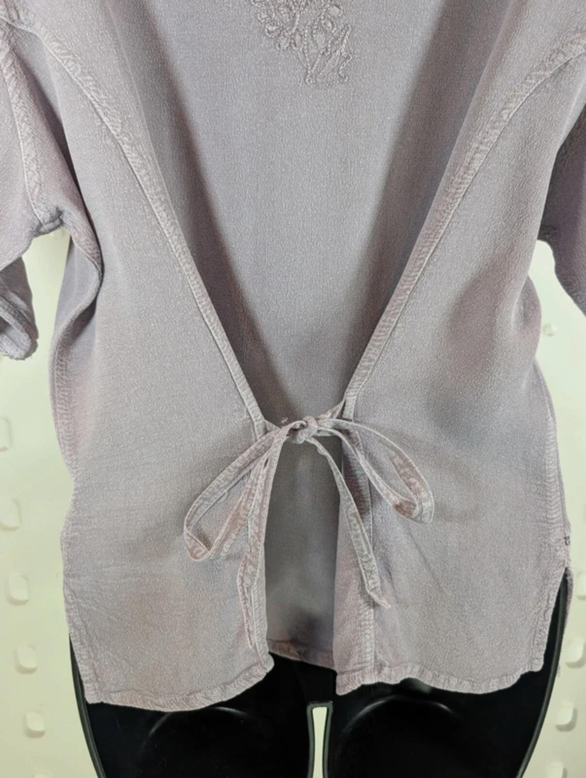 Alexara vintage lilac embroidered boho blouse size M