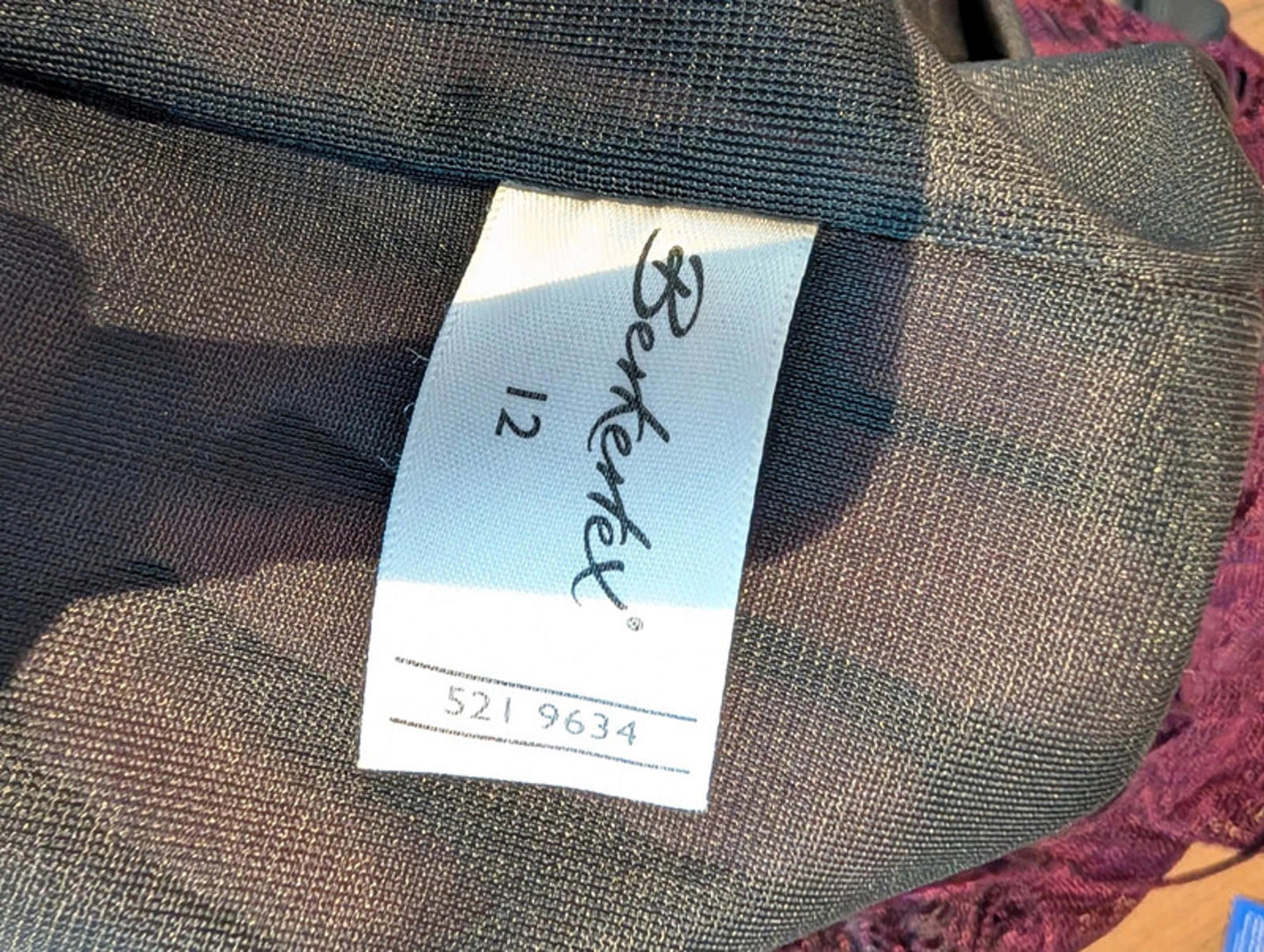 Berkertex black lace midi dress UK 12