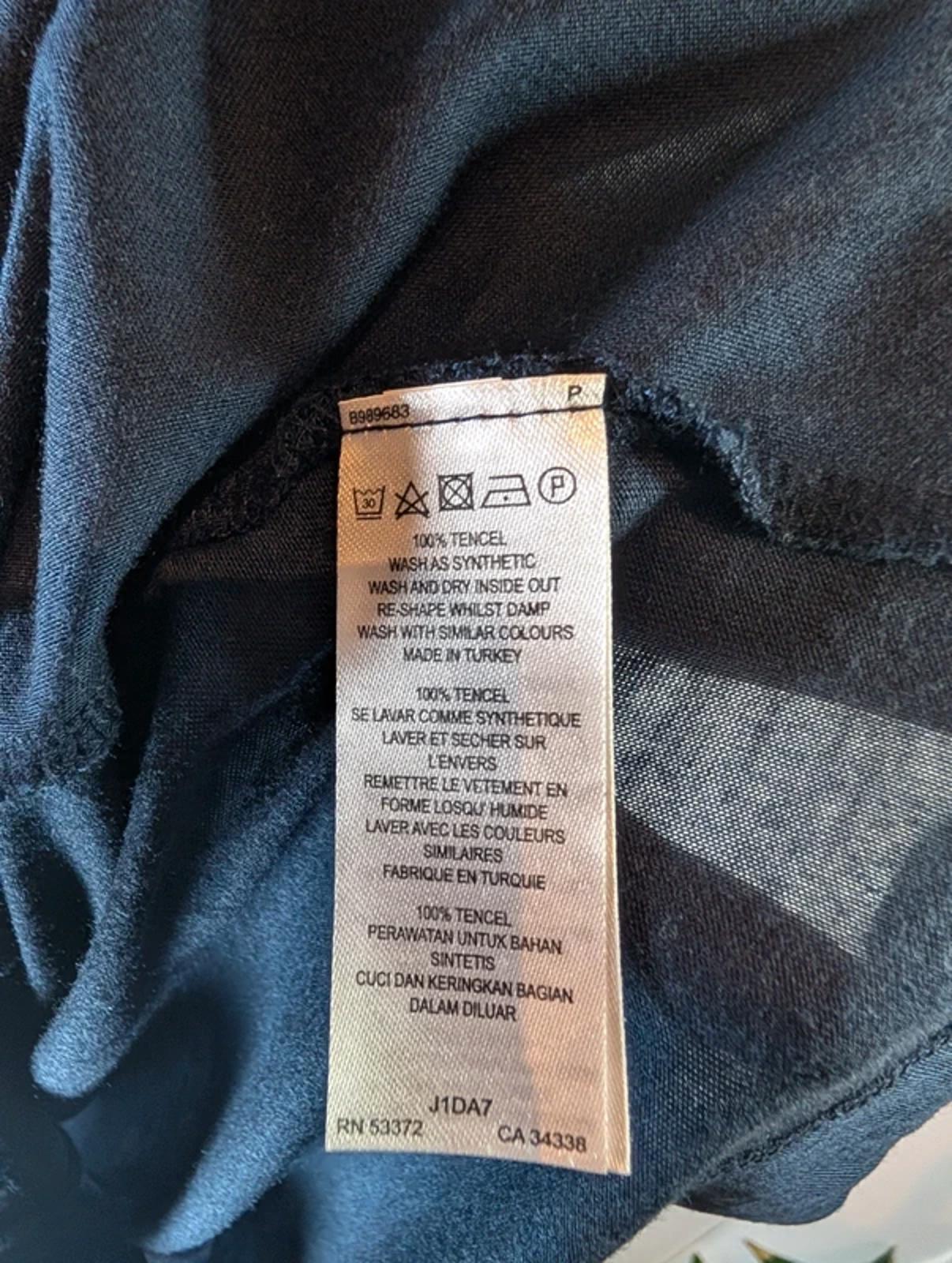 Great Plains navy Tencel knot front dress XS