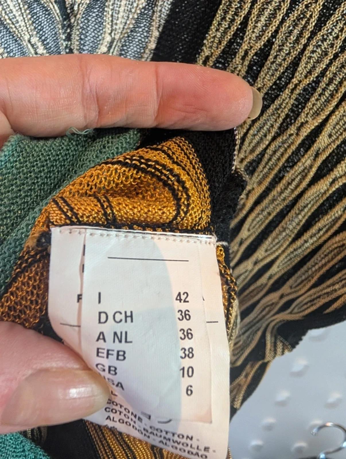 Missoni Vintage Knit Dress UK10 Made in Italy Cut-Out Waist