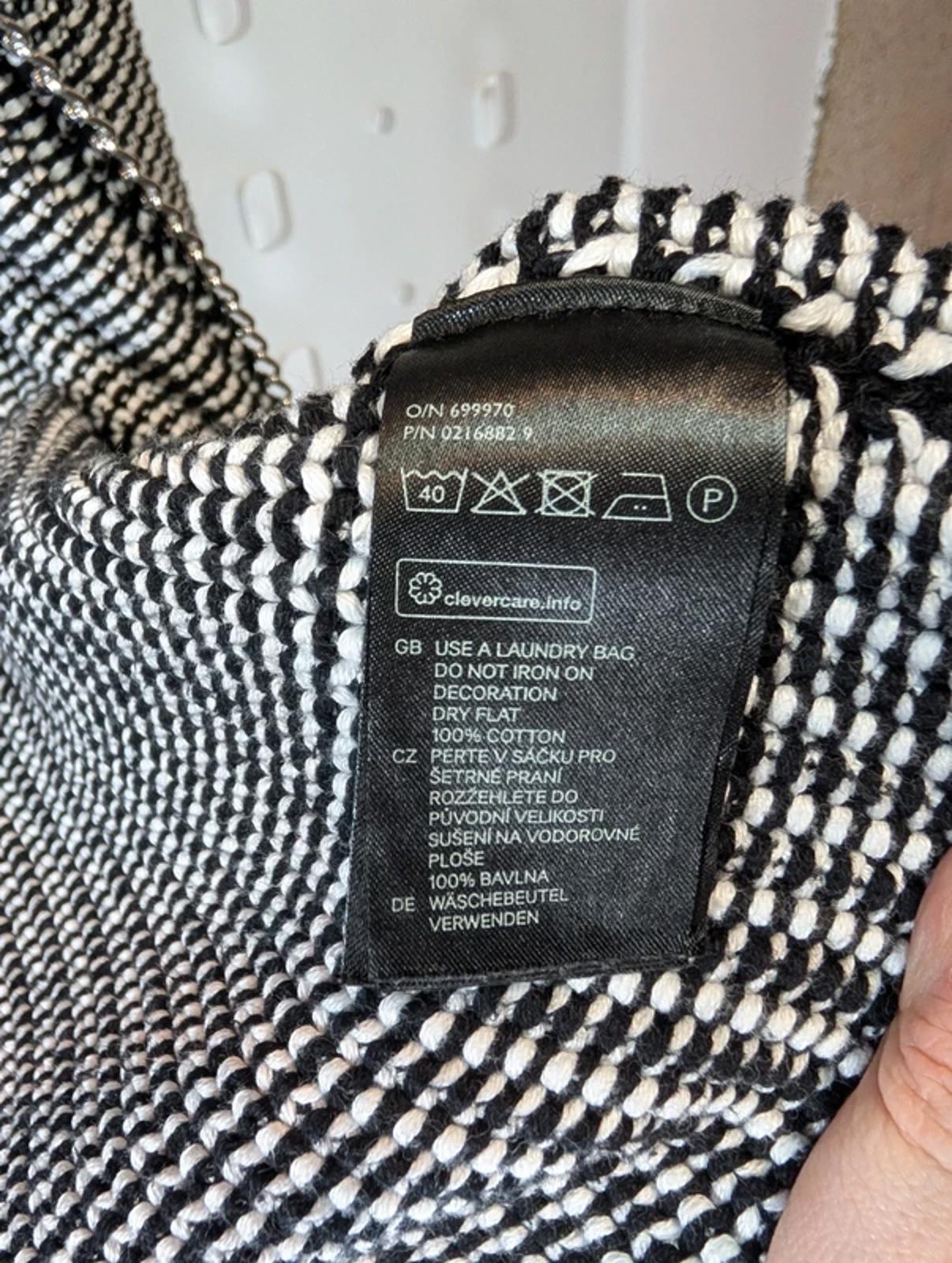 H&M Black Cotton Cardigan Chain Detail Size M