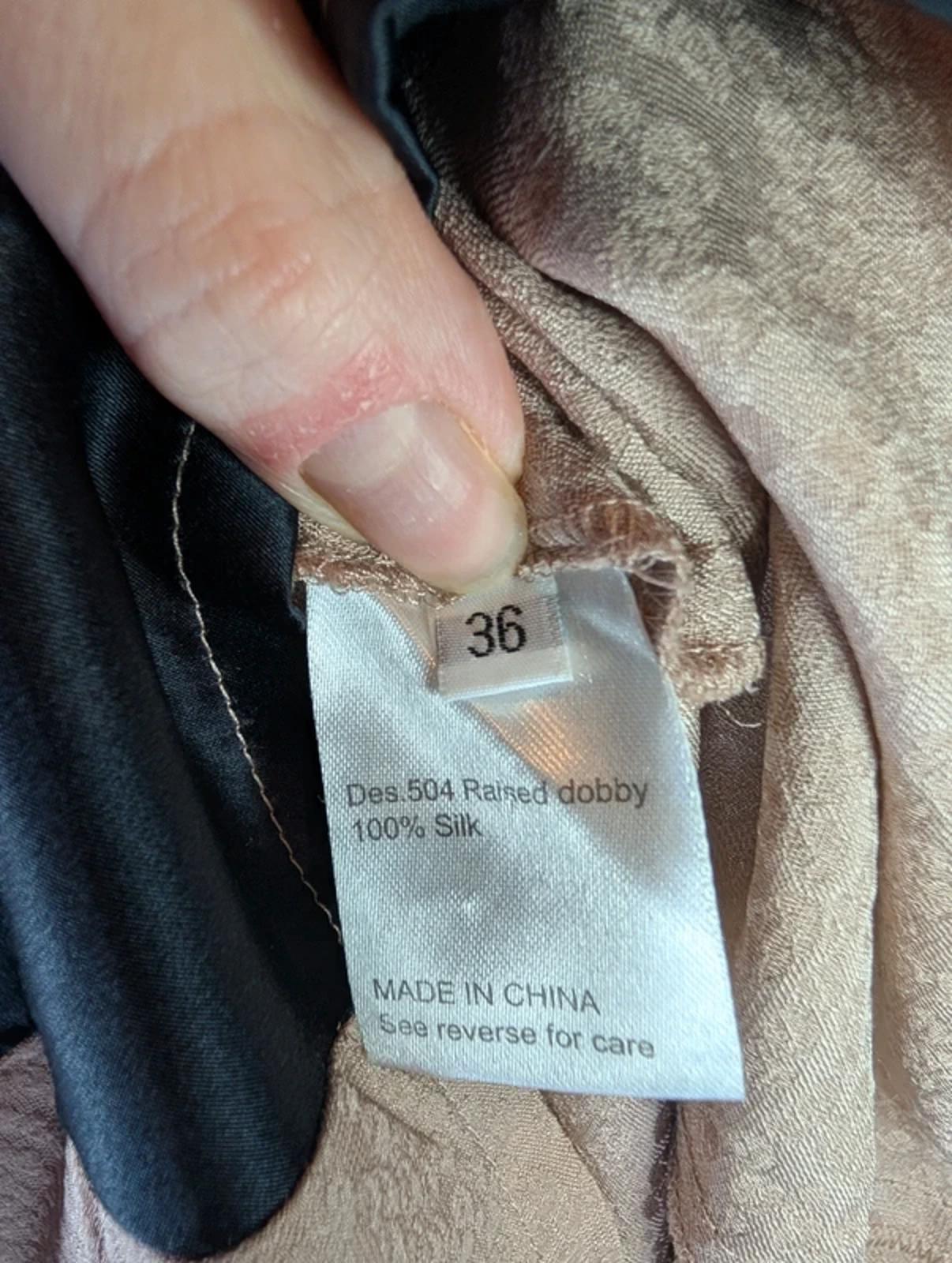 🖤 Rützou Silk 1920s-Style Contrast Panel Dress | UK 10