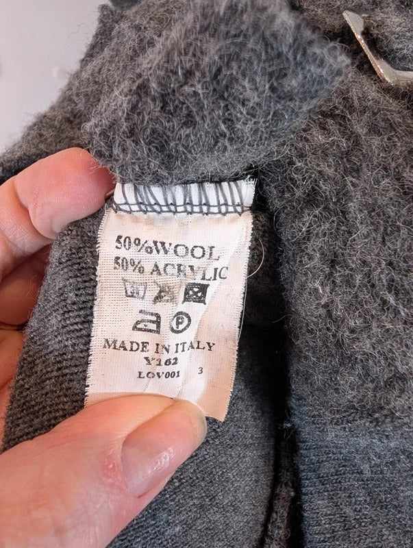 Joe Browns Grey Wool Blend Mini Pinafore Dress UK10 Made in Italy