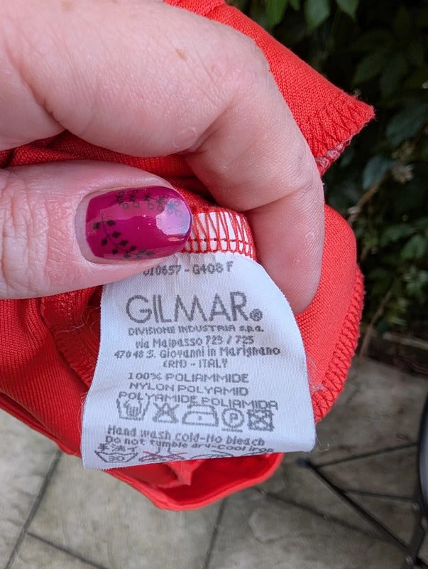 Iceberg Jeans Wrap Mini Skirt Orange UK8/10