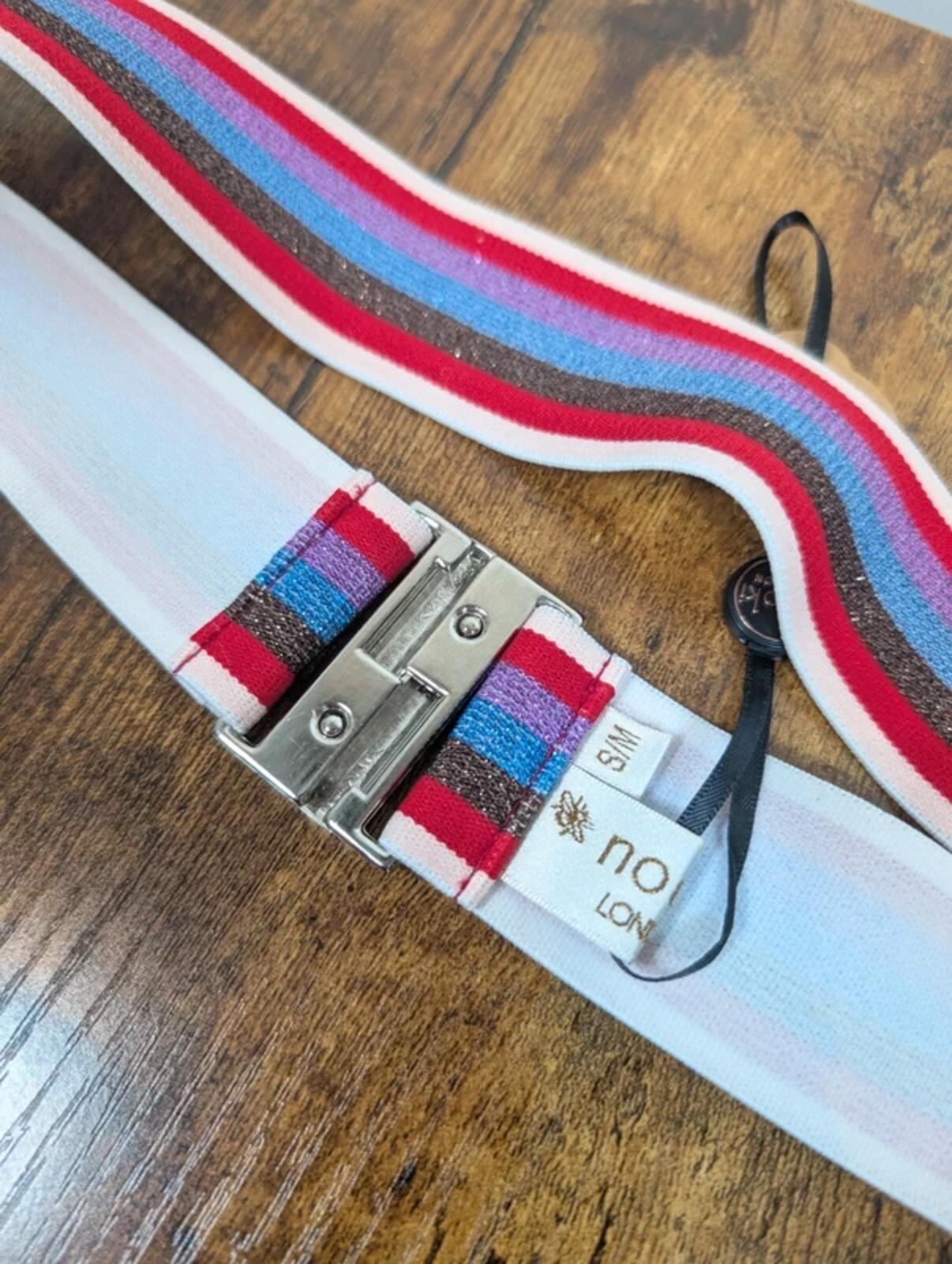 Nooki London Swizzle Metallic Stripe Belt NWT Small/Medium