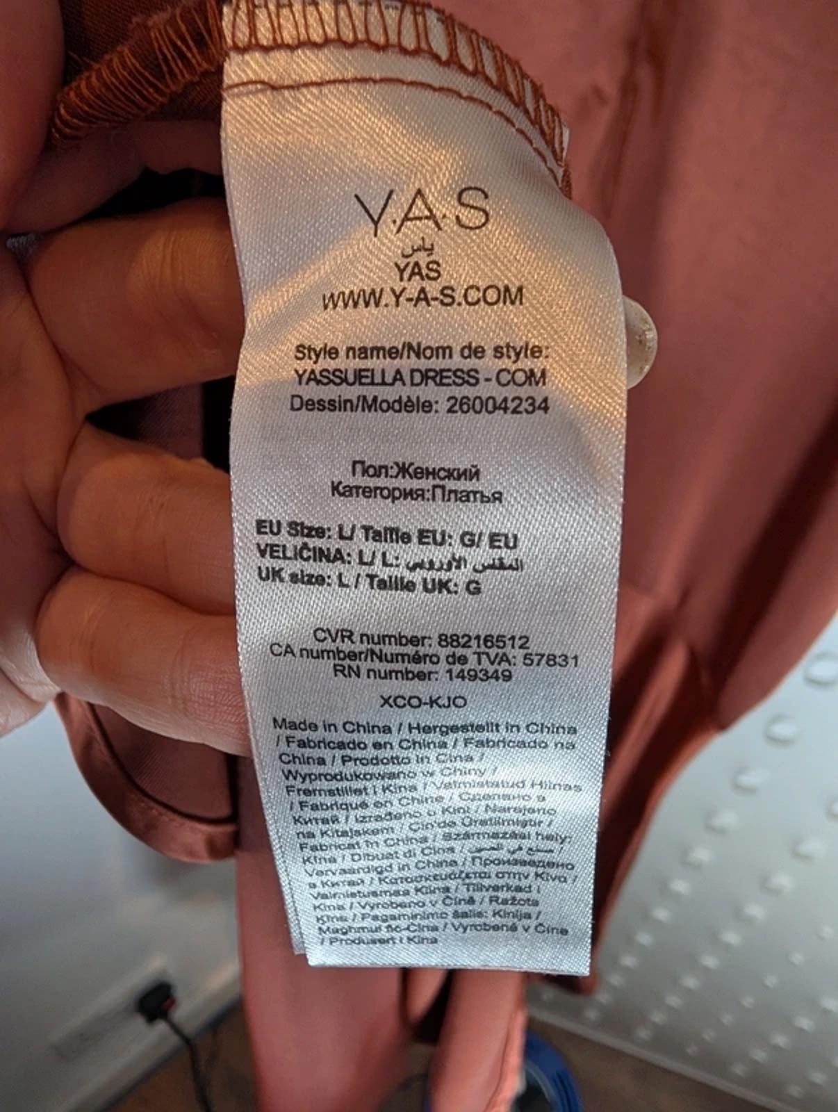 Y.A.S Yassuella Brown Draped Midi Dress Zip Detail Size 1