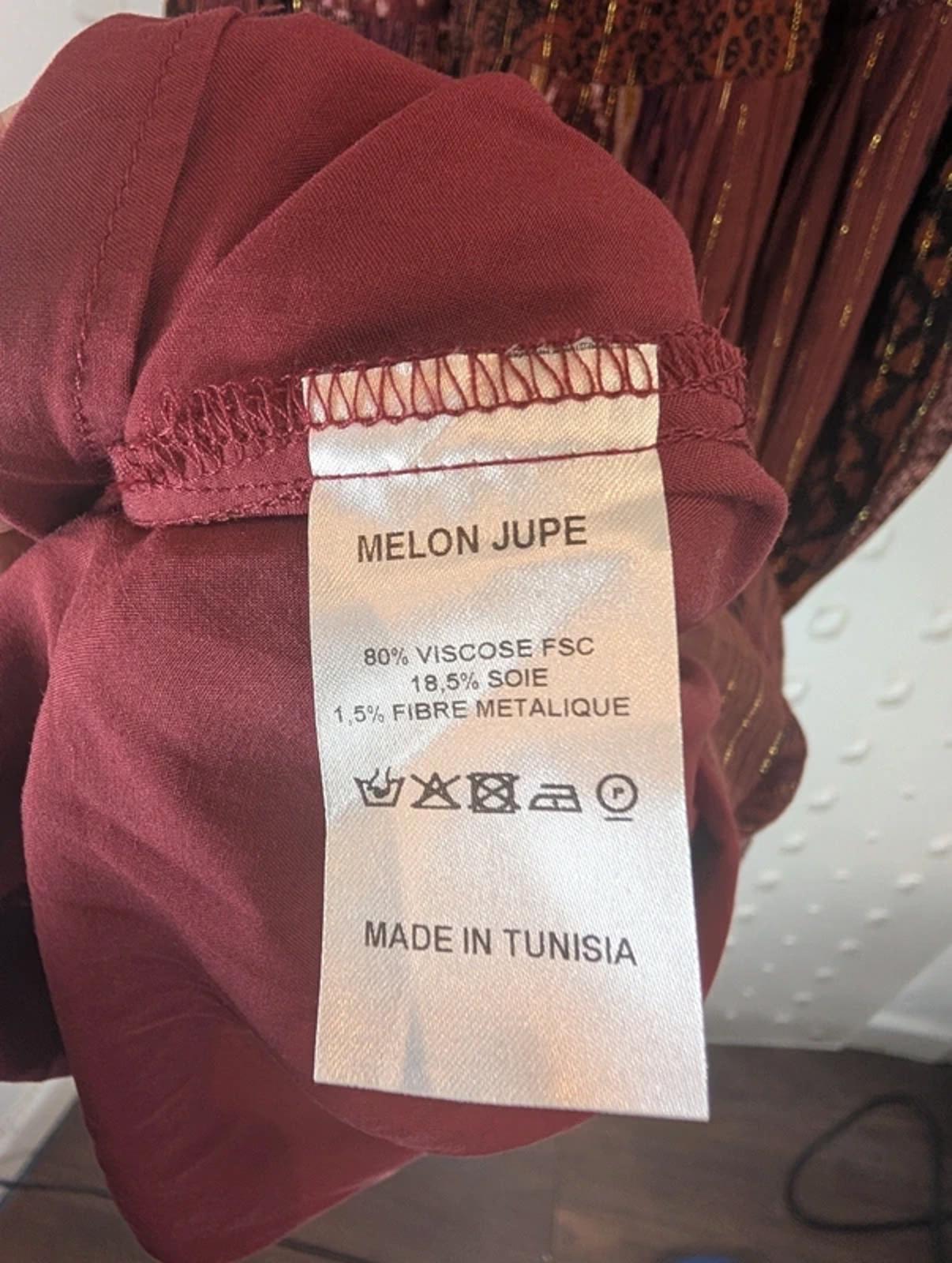 Louizon Boho Maxi Skirt Gold Thread Detail NWT XS