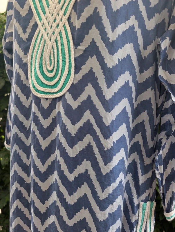 Blink Beach 100% Silk Kaftan Made in India UK10