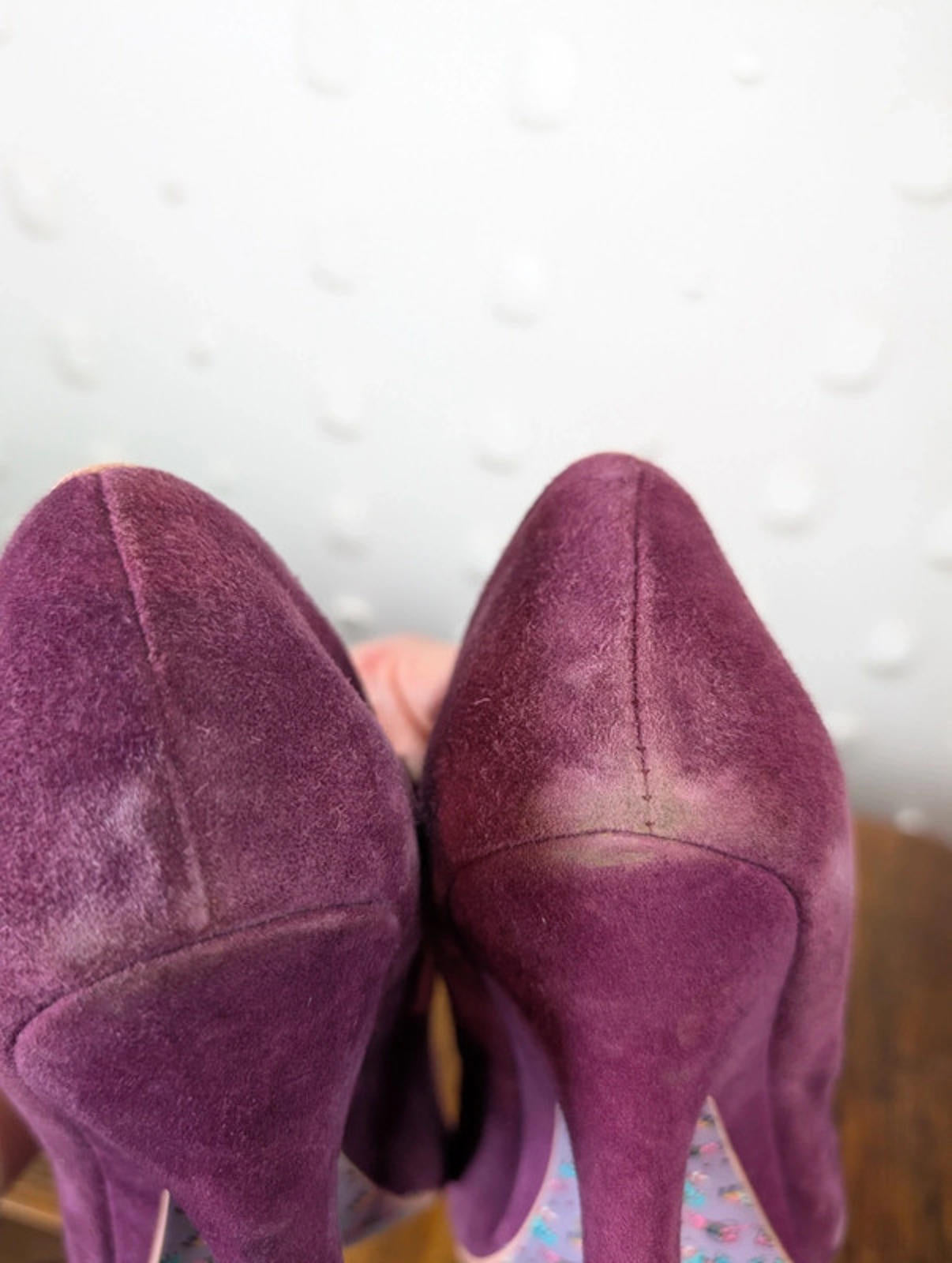 Irregular Choice purple suede heels | UK 6 | Bow & cat detail | Project pair