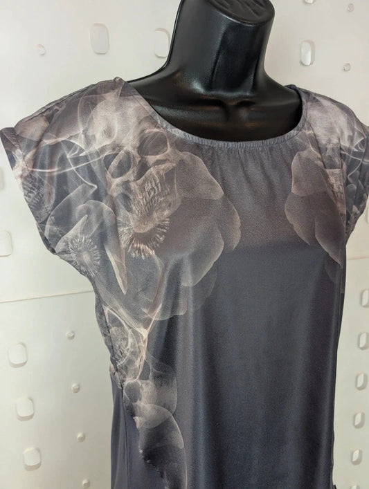 Firetrap Floral Skull Print Tunic Top UK8