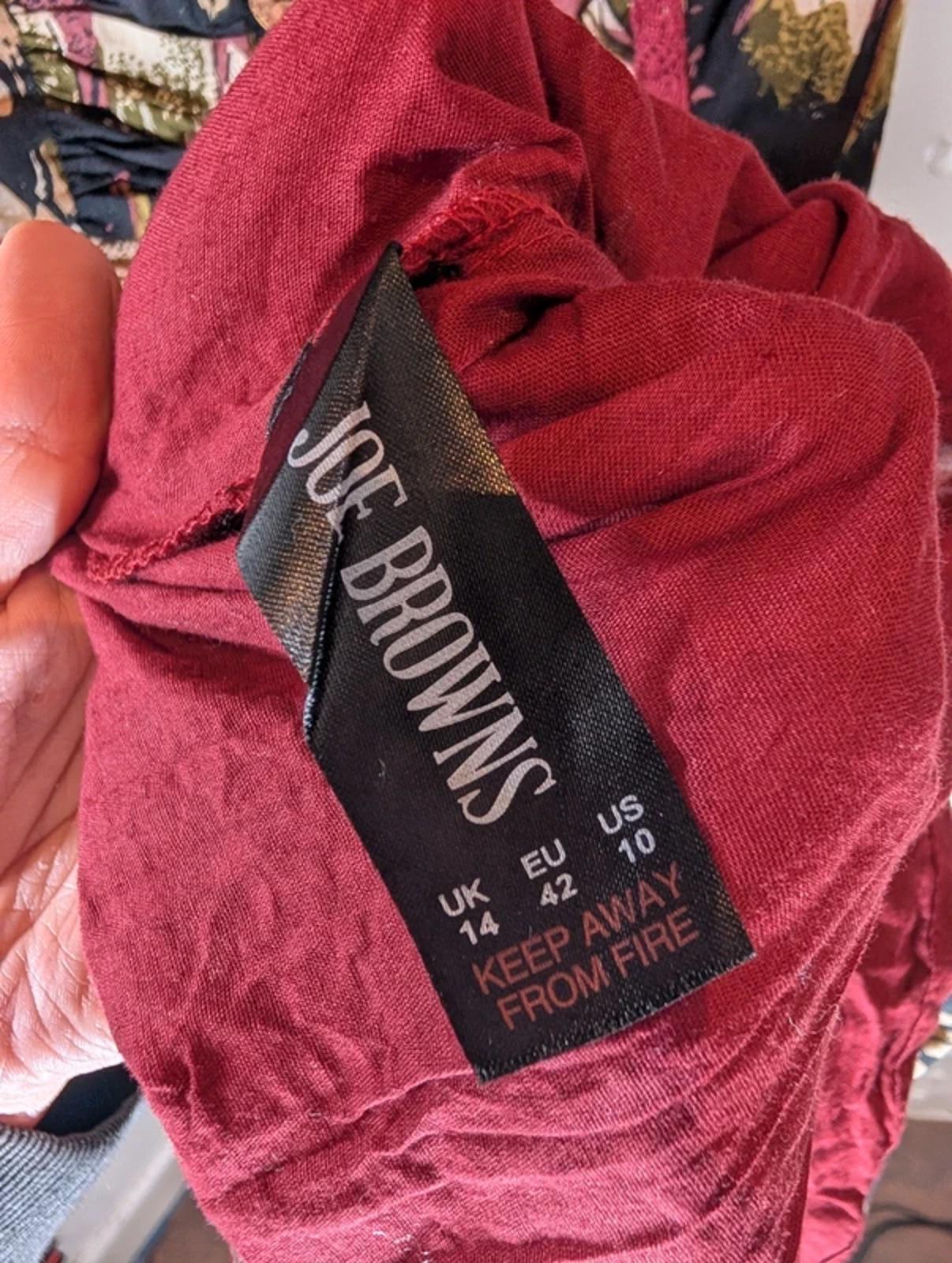 Joe Browns Boho Cotton Dress Tie Back Square Neck UK 14