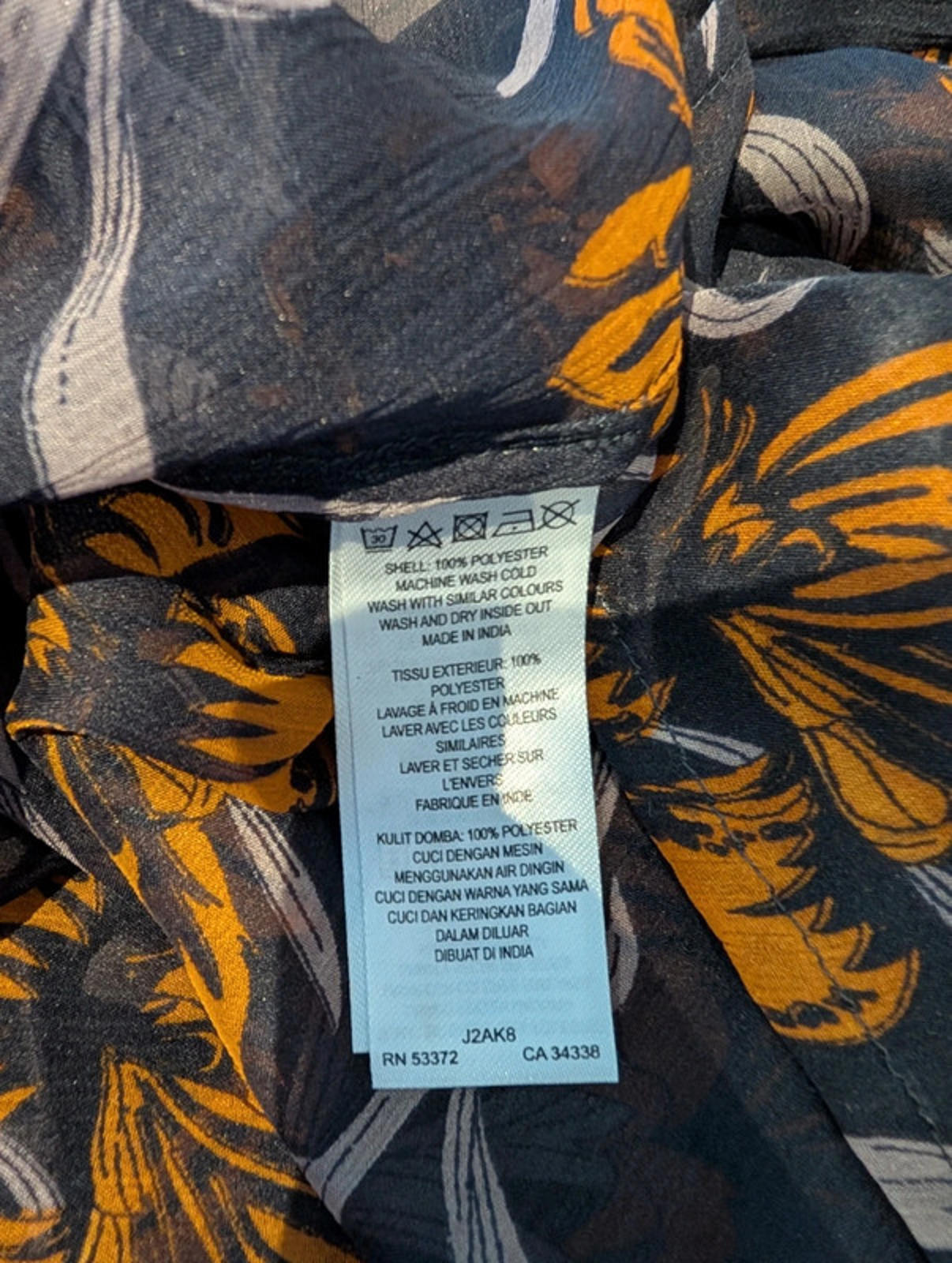 Great Plains sheer floral frill blouse – Size S