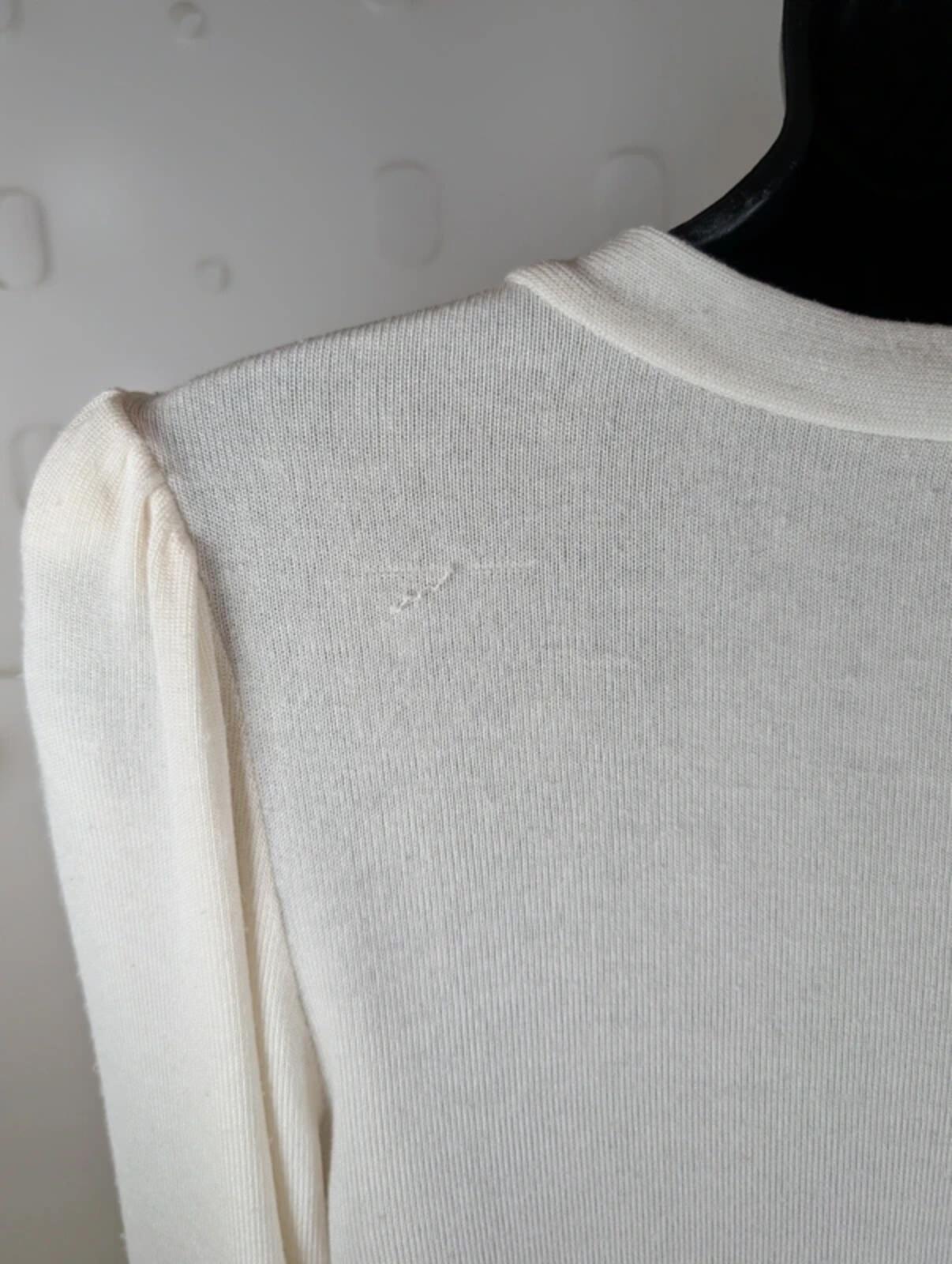 Reformation Cream Puff Sleeve Cardigan Size S Tencel