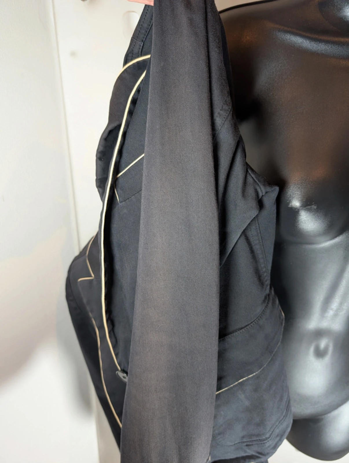 DKNY Tailored Jacket with Contrast Piping Size 2 (UK 10) Charcoal