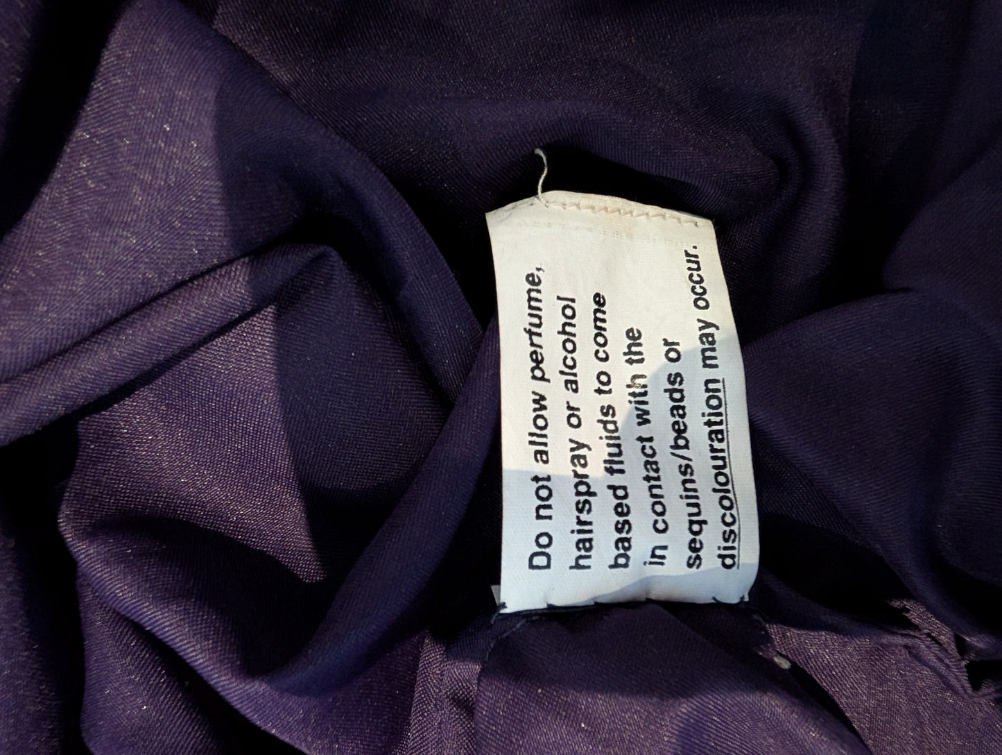 Frank Usher vintage purple beaded sequin open-back top M