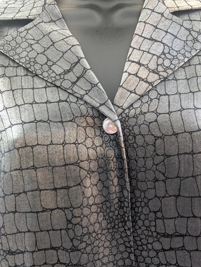 Gerry Weber Snake Print Lightweight Jacket Gunmetal UK18