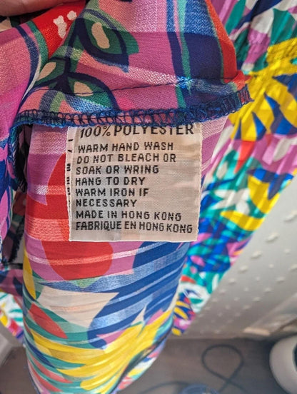 Vintage Kanga Collection by Dale Tryon Bold Print Midi Dress (Made in Hong Kong)