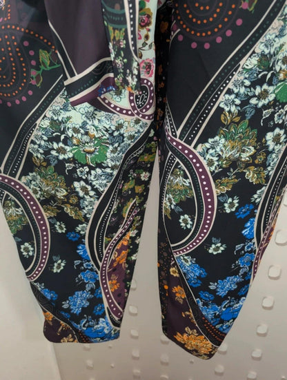 Krisp Floral Patchwork Jumpsuit Black UK10