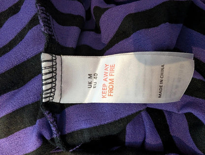 Mela Loves London Purple & Black Ruffle Mini Dress – Size M