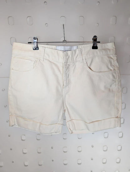 Vintage Valentino White Denim Shorts Turn Up Hem Made in Italy