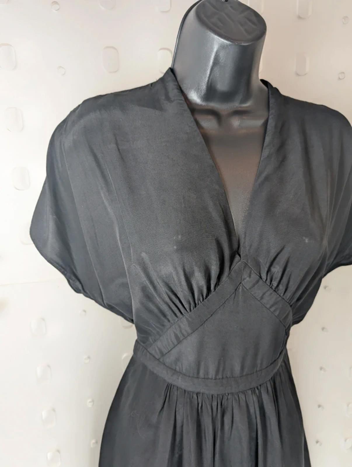 & Other Stories Black Viscose Mini Dress EU36 UK8