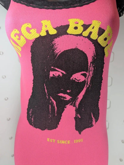Urban Outfitters Mega Babe Graphic Mini Dress - Pink - S