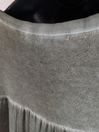 Summum Woman oversized linen blend top medium lagenlook boho neutral summer