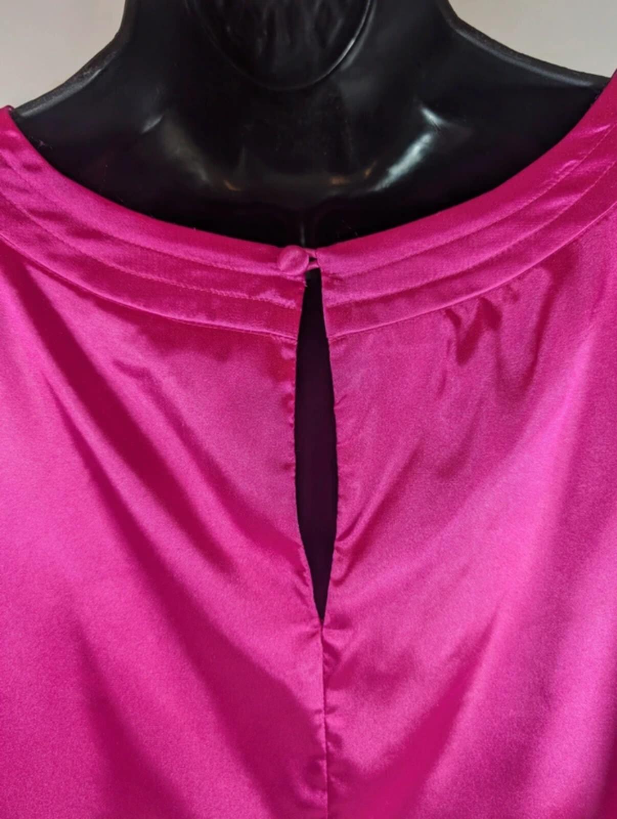 Paul Costelloe Collection Satin Blouse Pink Size 4