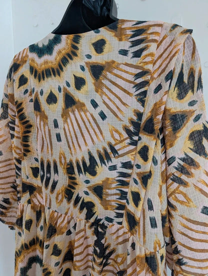 ba&sh Lady Printed Kaftan Style Dress Size 2 M