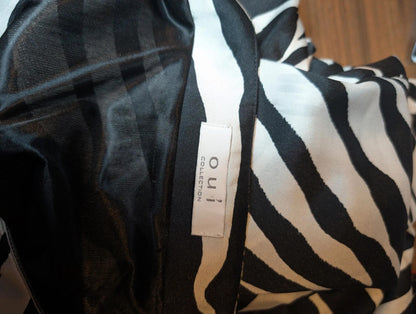 Oui zebra print twist-front dress – UK 16