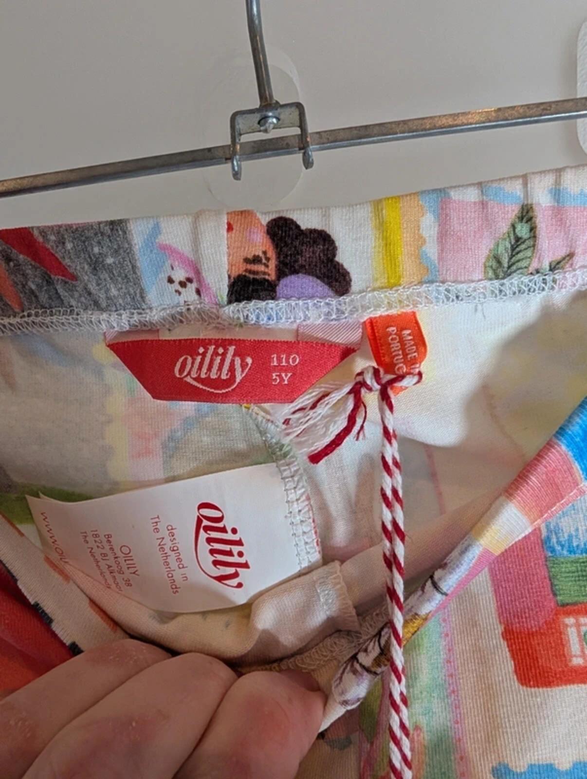 Oilily Peppy Postcard Print Leggings Age 5 110cm BNWT