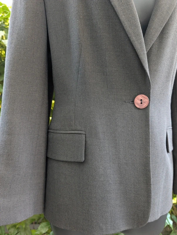 J. Taylor Single Breasted Blazer Charcoal Grey UK10