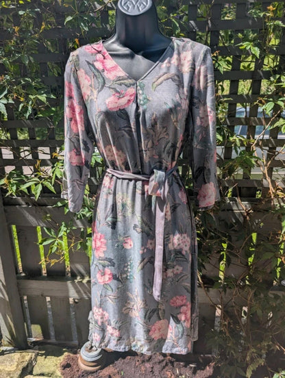 Laura Ashley Printed Viscose Tunic Dress Tie Waist UK10