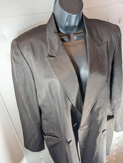 Vintage Umberto Ginocchietti Silk Linen Blazer – IT 42 (UK 10) | Made in Italy
