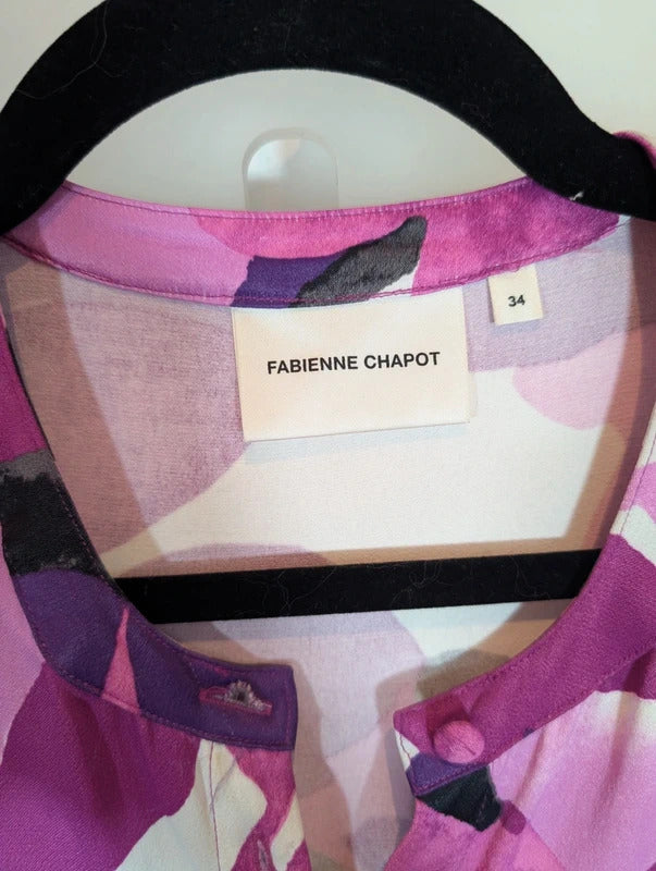 Fabienne Chapot Holly Blouse Purple Floral Size 34 UK8